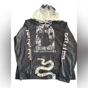 Taylor Swift Black and Cream Reputation Hoodie